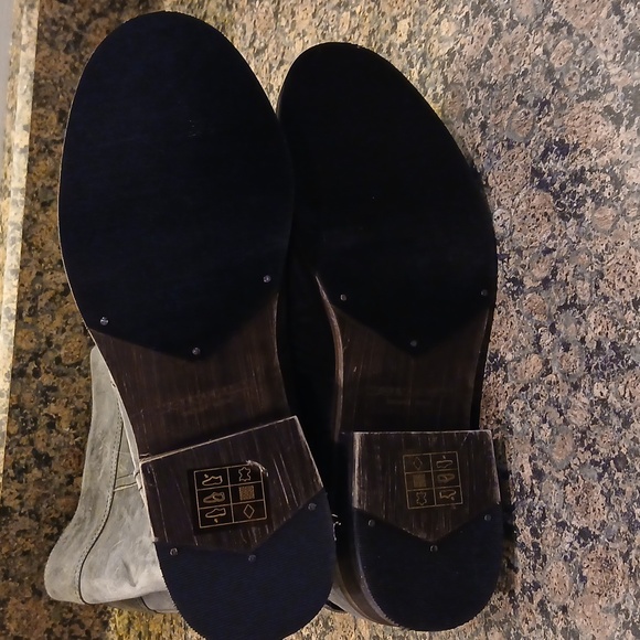 New Wolverine boots womens 5 gray vegan leather margot tall riding fall boho - Picture 7 of 8